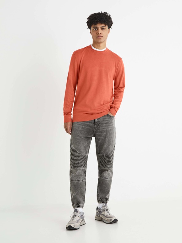 Celio Oranžový pánský svetr Celio Befirst