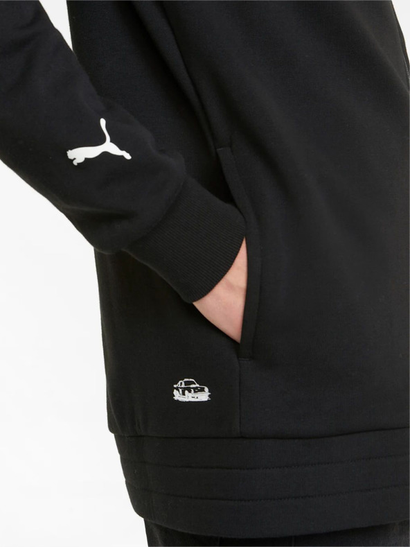 Puma Žluto-černá pánská sportovní mikina s kapucí Puma