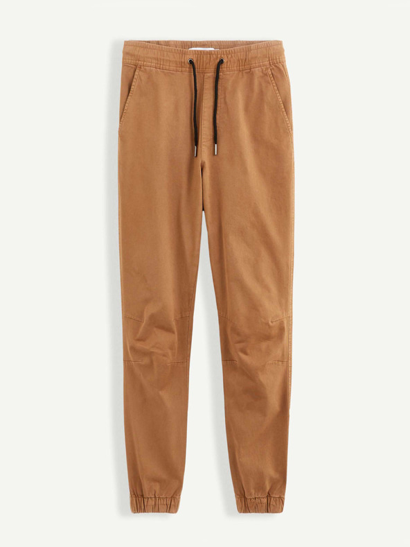 Celio Hnědé pánské kalhoty Celio