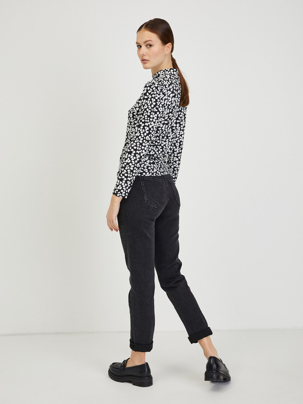 Orsay Bílo-černé dámské vzorované tričko ORSAY Paisy