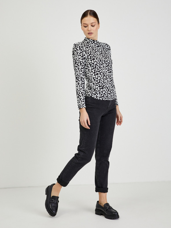Orsay Bílo-černé dámské vzorované tričko ORSAY Paisy