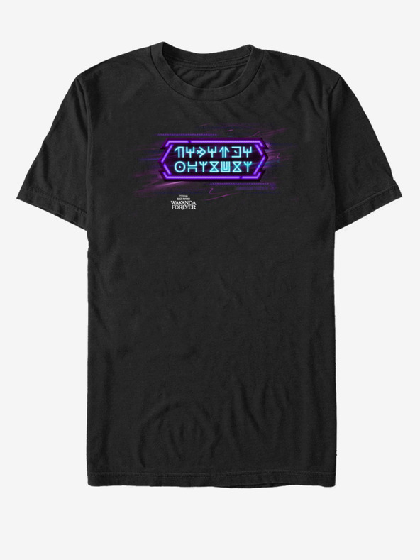 ZOOT.Fan Marvel Neon Black Panther: Wakanda nechť žije Triko