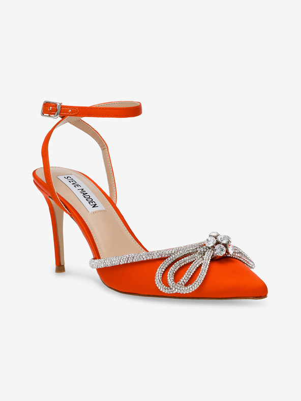 Steve Madden Oranžové dámské saténové lodičky Steve Madden