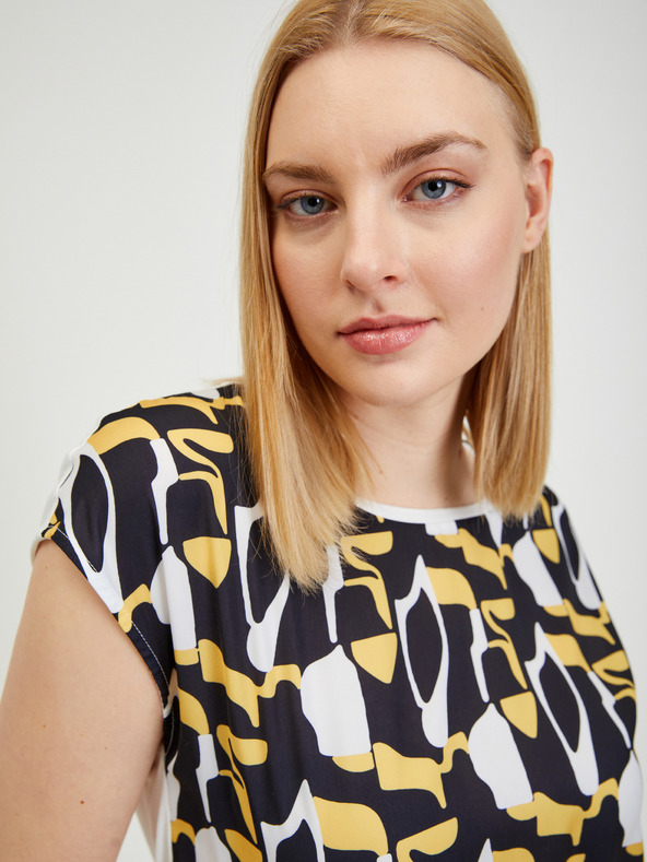Orsay Žluto-modré dámské vzorované tričko ORSAY