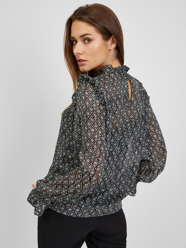 Orsay Černá dámská vzorovaná halenka ORSAY