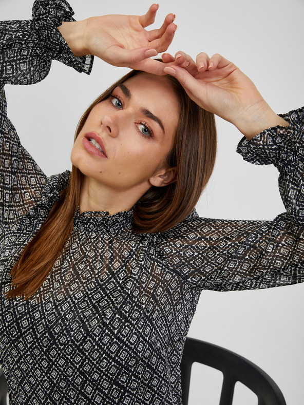 Orsay Černá dámská vzorovaná halenka ORSAY