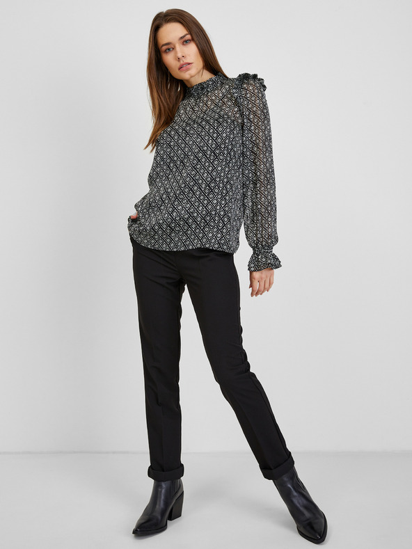 Orsay Černá dámská vzorovaná halenka ORSAY