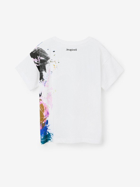 Desigual Bílé holčičí tričko Desigual Mickey Splash