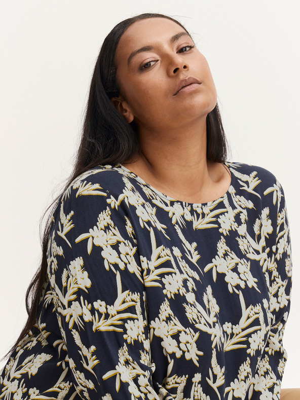 Fransa Bílo-modrá květovaná halenka Fransa