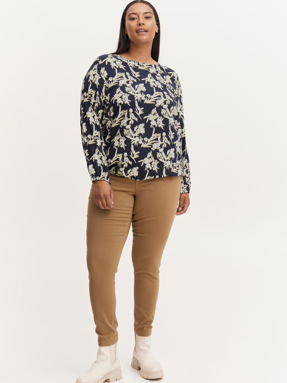 Fransa Bílo-modrá květovaná halenka Fransa