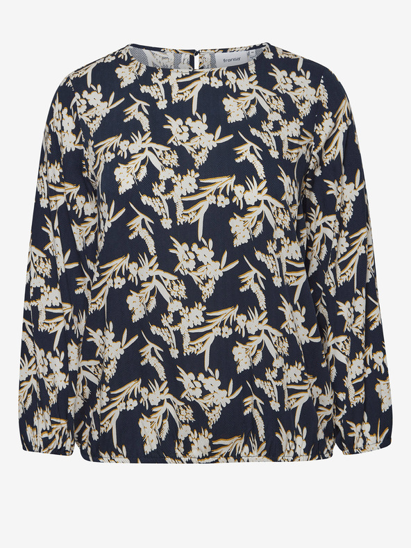 Fransa Bílo-modrá květovaná halenka Fransa