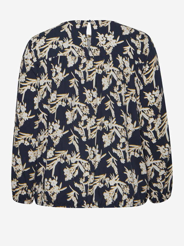 Fransa Bílo-modrá květovaná halenka Fransa