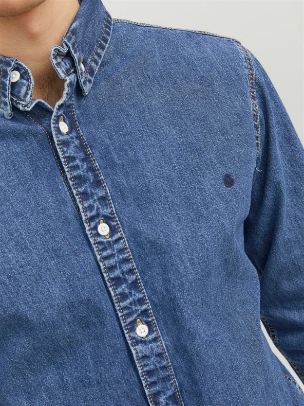 Jack & Jones Modrá pánská džínová košile Jack & Jones Felix