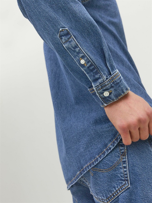Jack & Jones Modrá pánská džínová košile Jack & Jones Felix