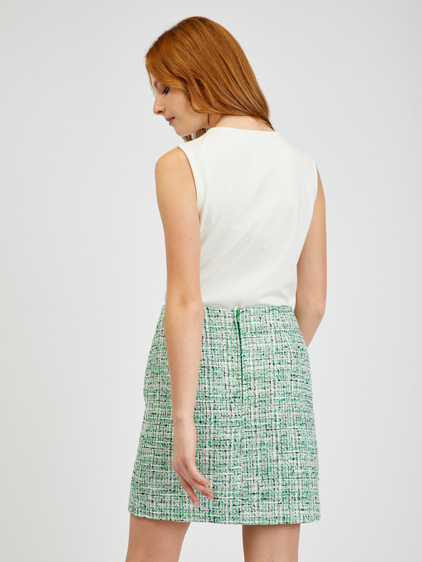 Orsay Zelená dámská tvídová sukně ORSAY