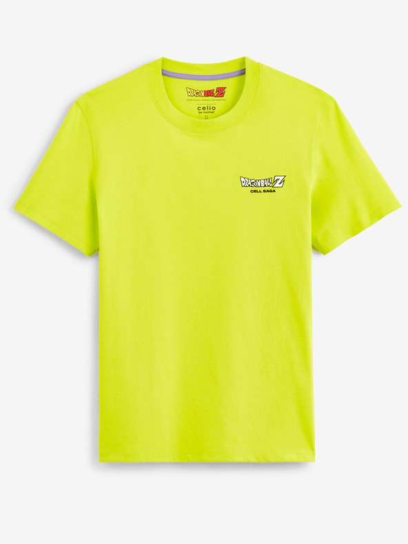 Celio Neonově žluté pánské tričko Celio Dragon Ball Z