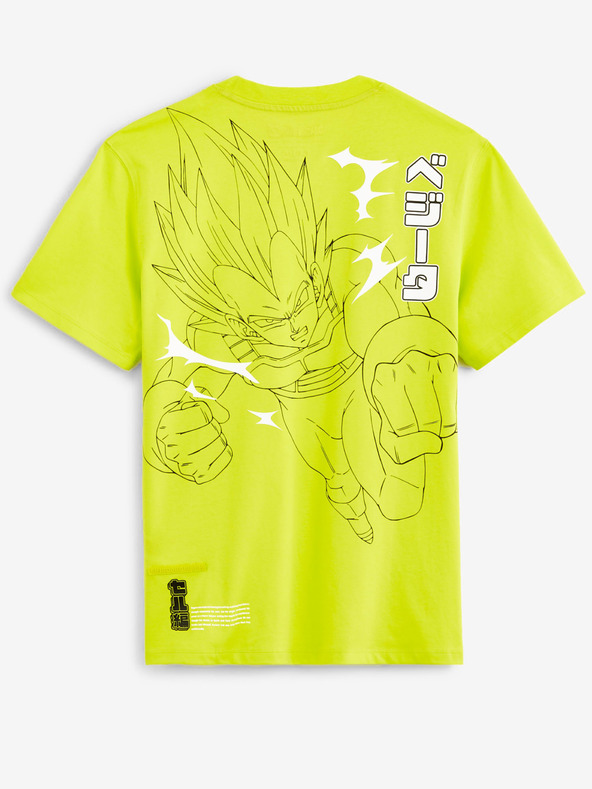 Celio Neonově žluté pánské tričko Celio Dragon Ball Z