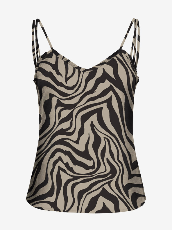 ONLY Černo-béžové dámské vzorované tílko ONLY Nova