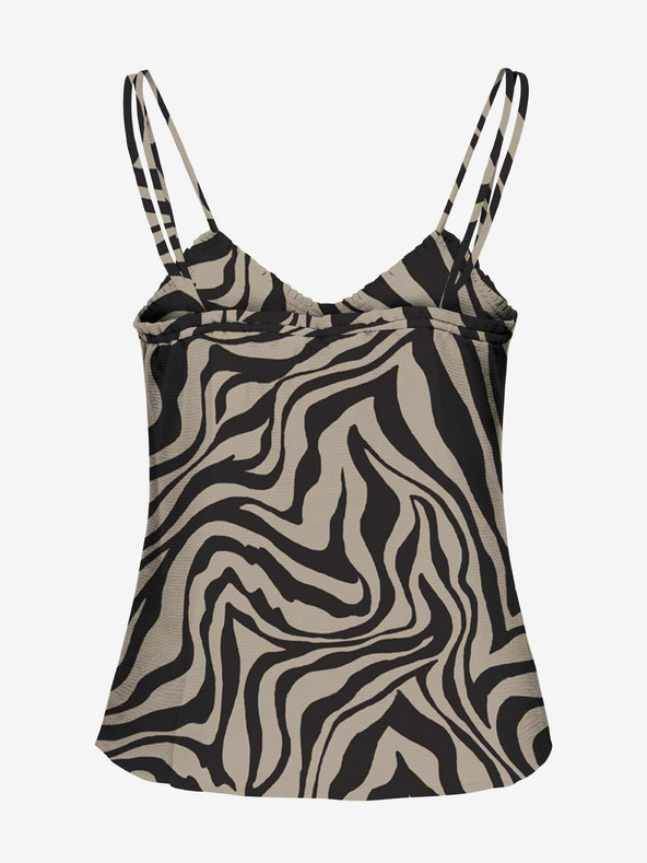 ONLY Černo-béžové dámské vzorované tílko ONLY Nova