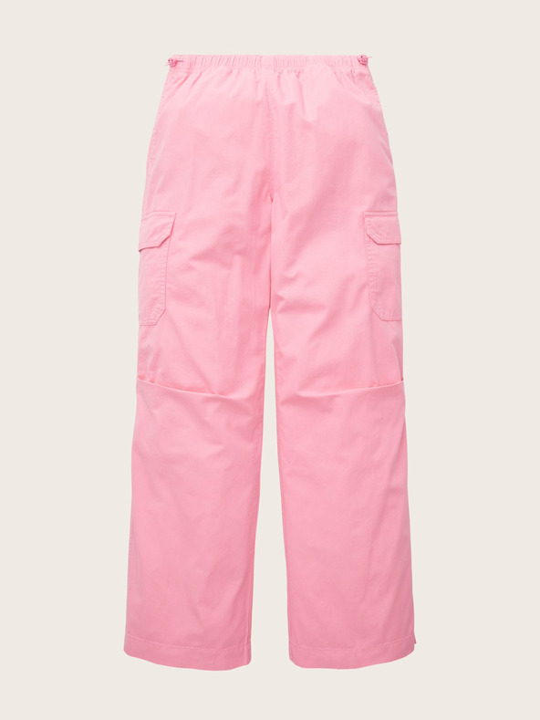 Tom Tailor Denim Růžové dámské kalhoty s kapsami Tom Tailor Denim
