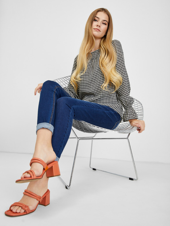 Orsay Černo-bílá dámská vzorovaná halenka ORSAY