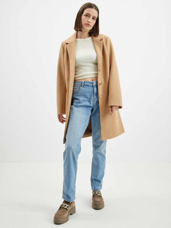 Orsay Světle hnědý dámský kabát ORSAY