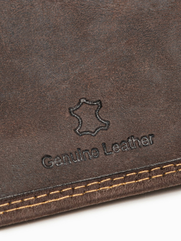 Ombre Clothing Pánská kožená peněženka - hnědá A092