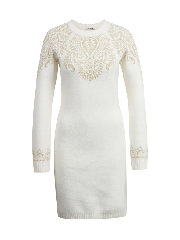 Orsay Krémové dámské svetrové šaty ORSAY