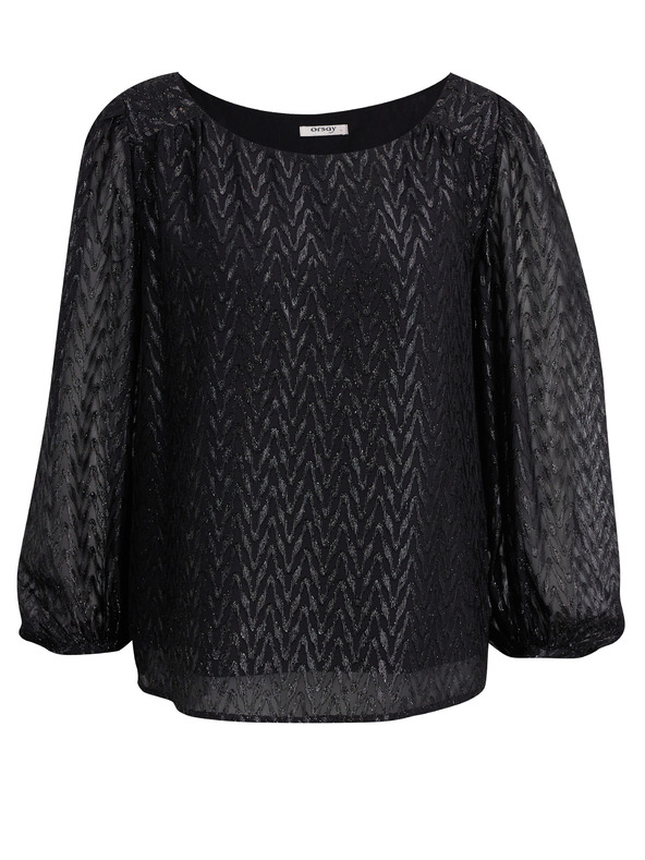 Orsay Černá dámská vzorovaná halenka ORSAY
