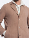 Ombre Clothing Světle hnědý pánský lehký kabát Ombre Clothing