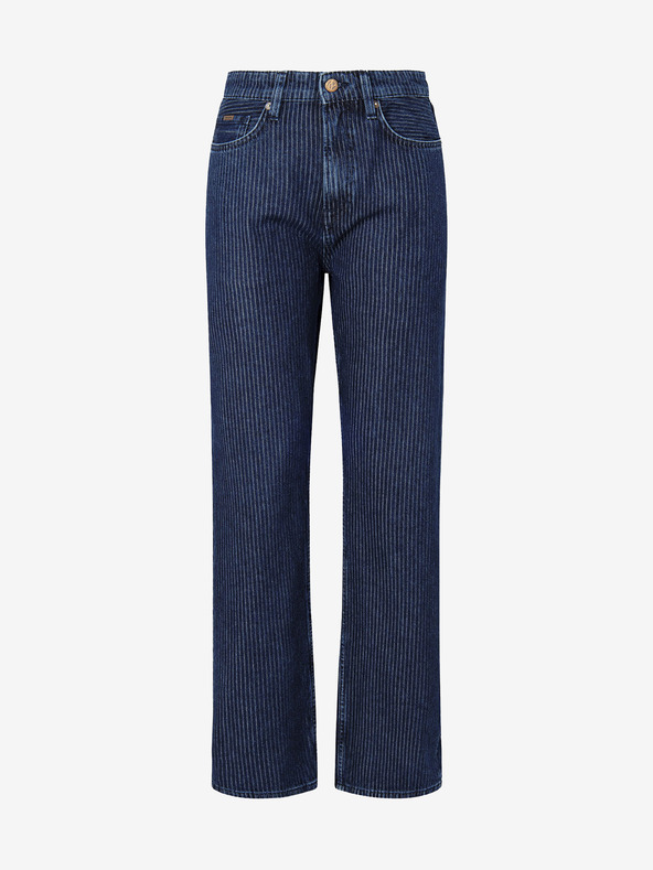 Pepe Jeans Modré dámské pruhované džíny Pepe Jeans Robyn Stripe