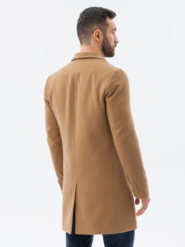 Ombre Clothing Béžový pánský lehký kabát Ombre Clothing