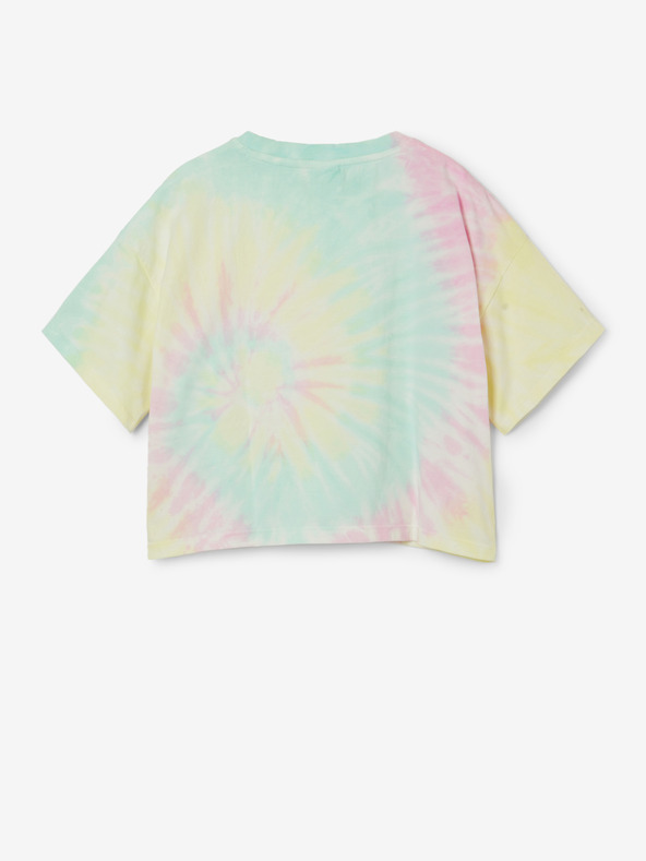 Desigual Žluto-zelené holčičí batikované tričko Desigual Daira