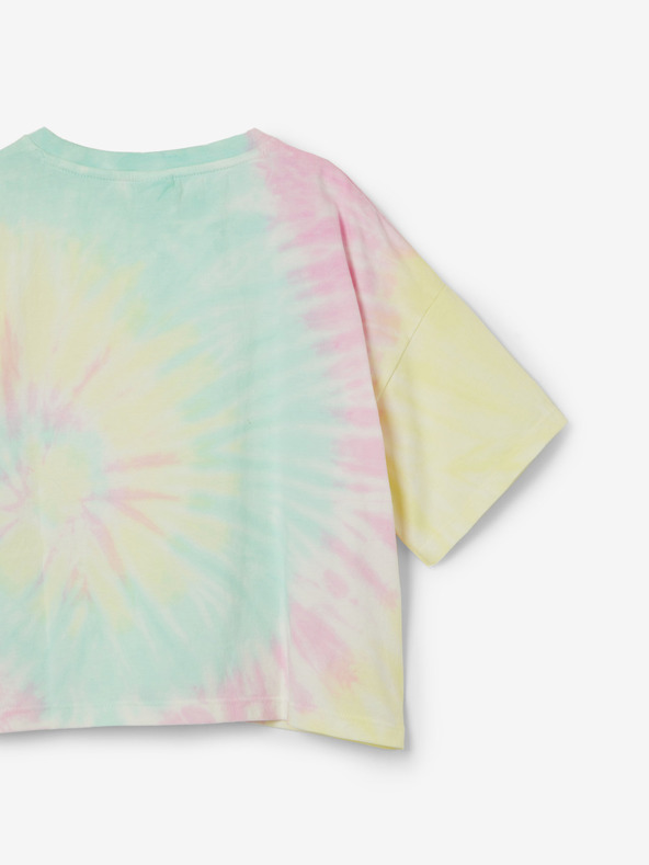 Desigual Žluto-zelené holčičí batikované tričko Desigual Daira