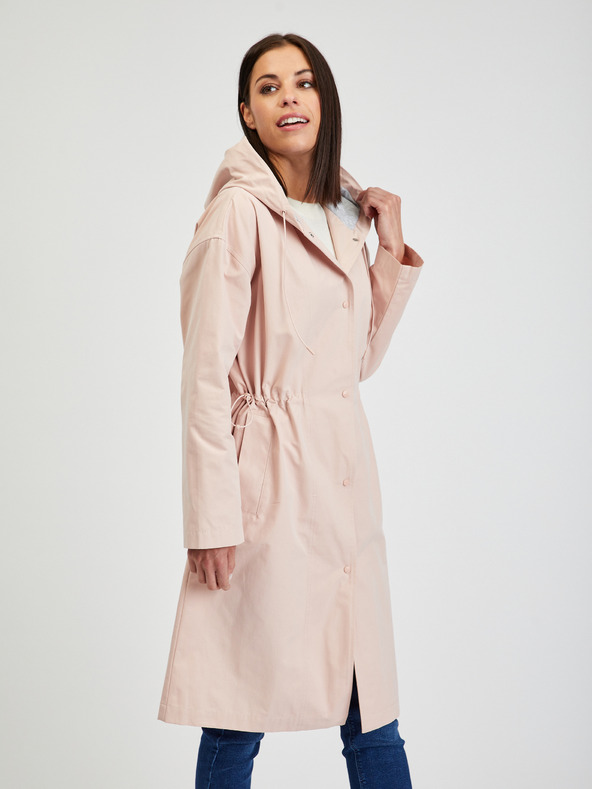Orsay Světle růžová dámská parka ORSAY