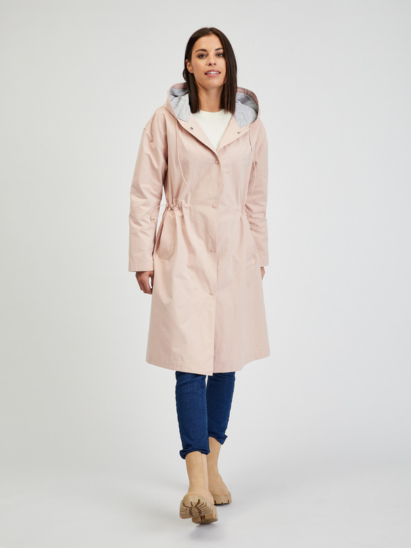 Orsay Světle růžová dámská parka ORSAY