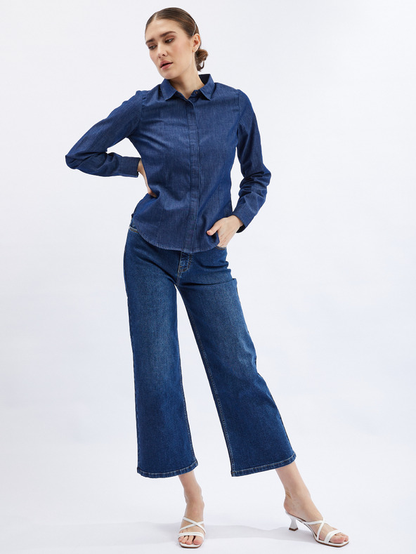 Orsay Tmavě modrá dámská džínová košile ORSAY