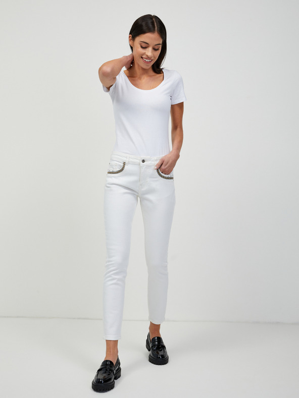 Orsay Bílé zkrácené skinny fit džíny ORSAY