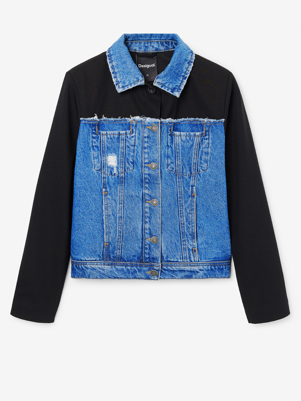 Desigual Černo-modrá dámská džínová bunda Desigual Wheeler