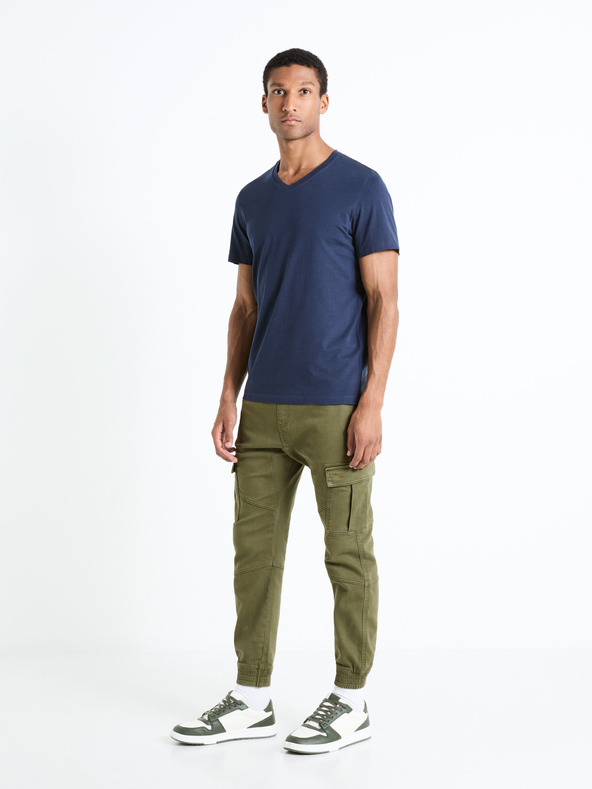Celio Khaki pánské cargo kalhoty Celio Cokit4