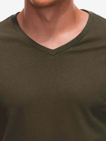 Edoti Khaki pánské basic tričko Edoti