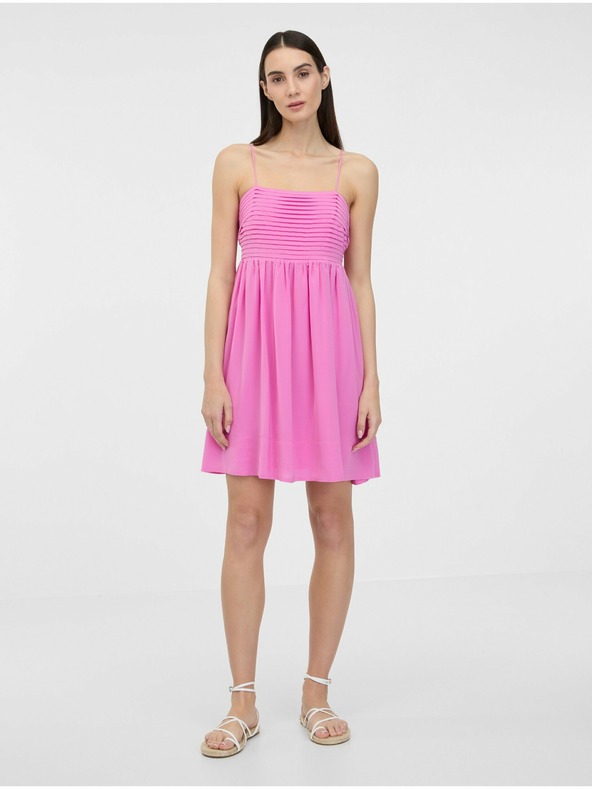 Orsay Růžové dámské šaty ke kolenům ORSAY
