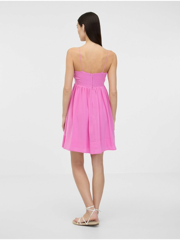 Orsay Růžové dámské šaty ke kolenům ORSAY
