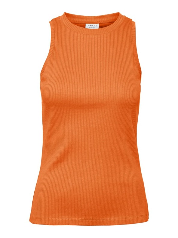 AWARE by VERO MODA Oranžové dámské žebrované basic tílko AWARE by VERO MODA Lavender