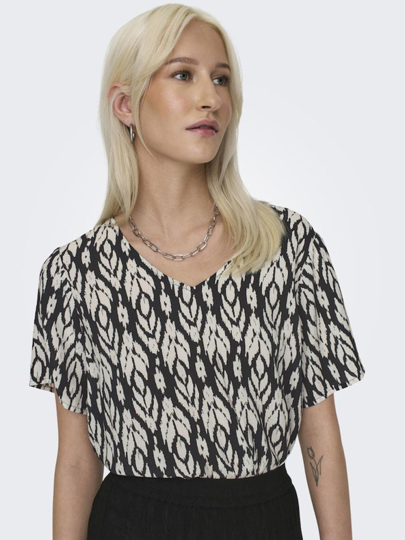 ONLY Černá dámská vzorovaná halenka ONLY Susan