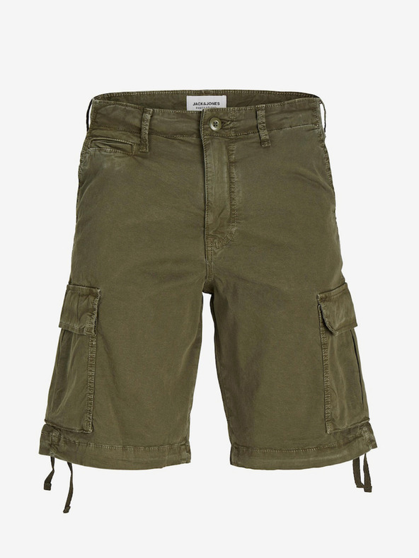 Jack & Jones Khaki pánské cargo kraťasy Jack & Jones Cole