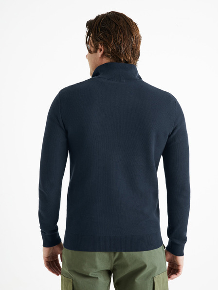 Celio Tmavě modrý pánský svetr Celio Celim