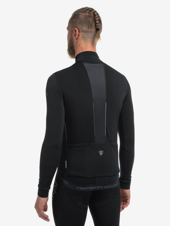 Kilpi Černé pánské cyklistické tričko s dlouhým rukávem Kilpi CAMPOS-M