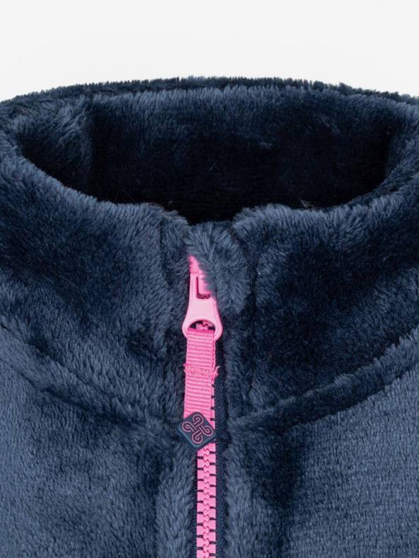 Kilpi Tmavě růžová holčičí flísová mikina na zip Kilpi ERIN