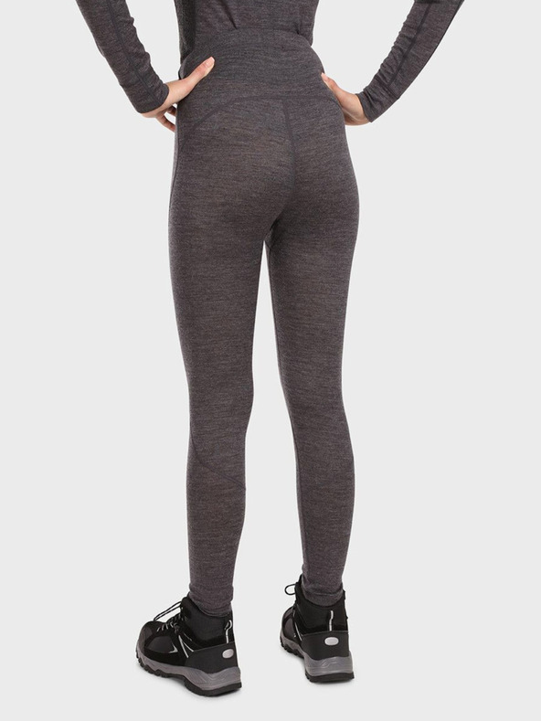 Kilpi Tmavě šedé dámské termo legíny z Merino vlny KILPI MAVORA BOTTOM